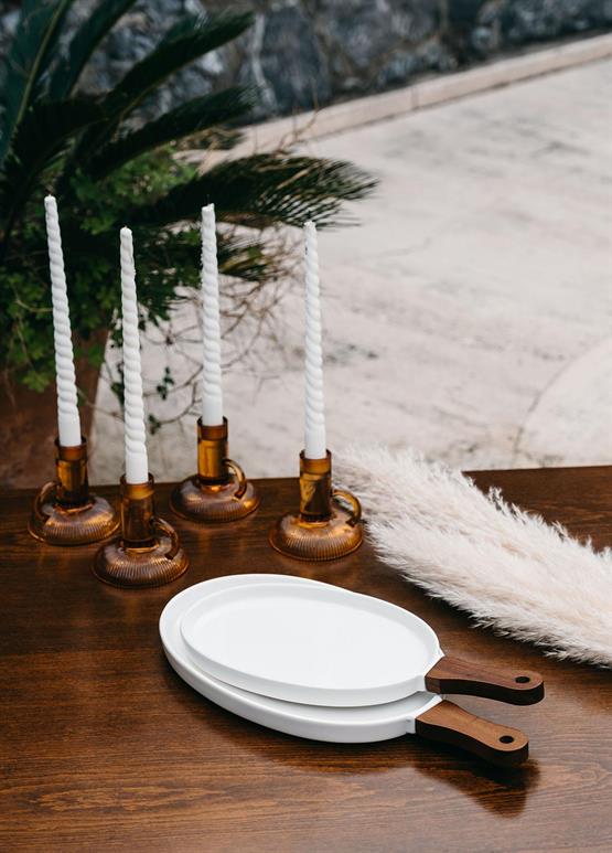 The Mia Woody Porselen Servis 36x17 cm