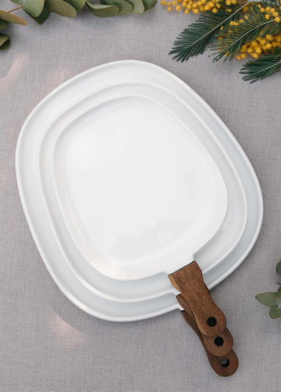 The Mia Woody Porselen Servis 44x30 cm