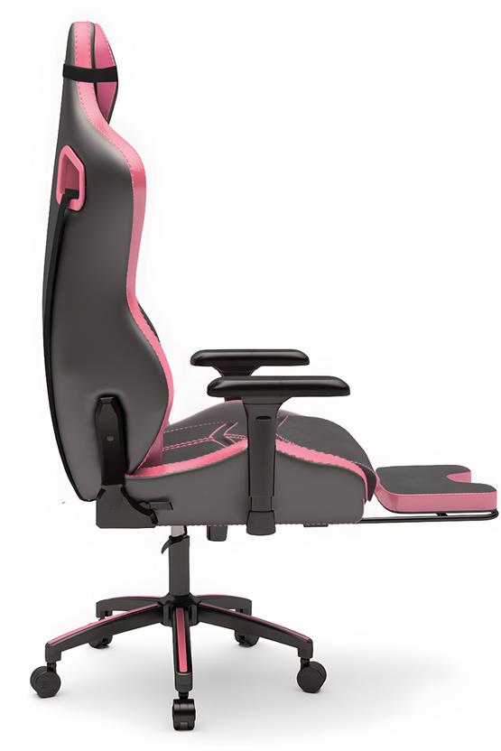 Zio Venom XL Profesyonel Oyuncu Koltuğu - Antrasit / Gül Kurusu - Visco Oturak, 4D Kol, Ayak Uzatma