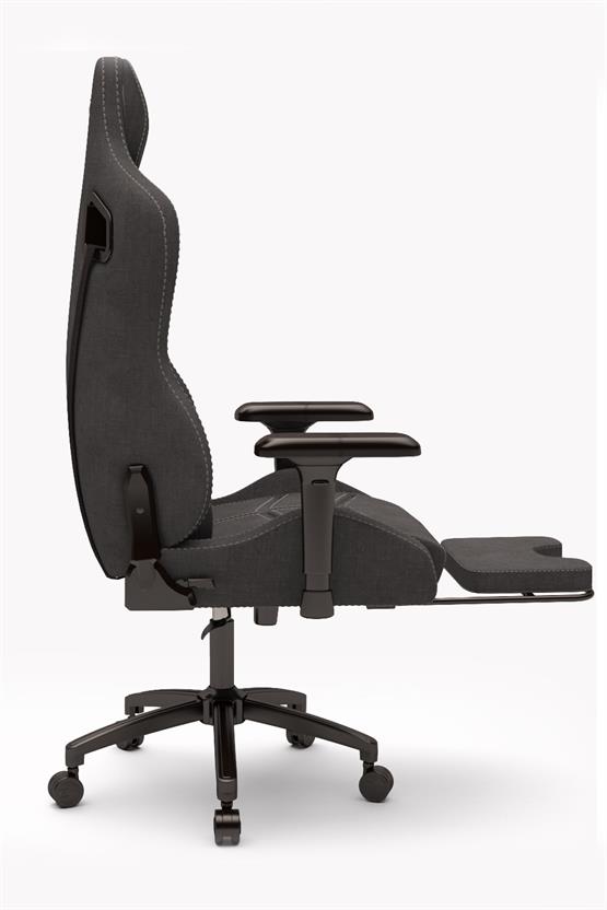 Zio Venom XL Profesyonel Oyuncu Koltuğu - Antrasit Kumaş  - Visco Oturak, 4D Kol, Ayak Uzatma