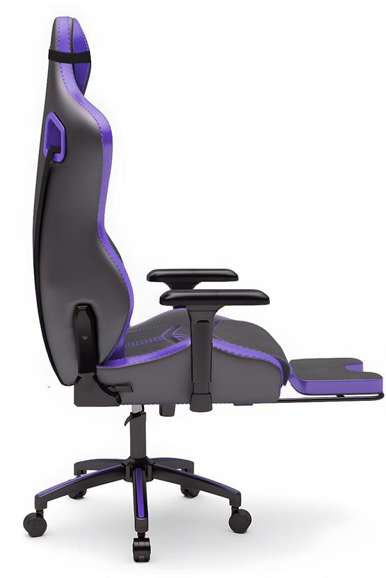 Zio Venom XL Profesyonel Oyuncu Koltuğu - Antrasit / Mor - Visco Oturak, 4D Kol, Ayak Uzatma