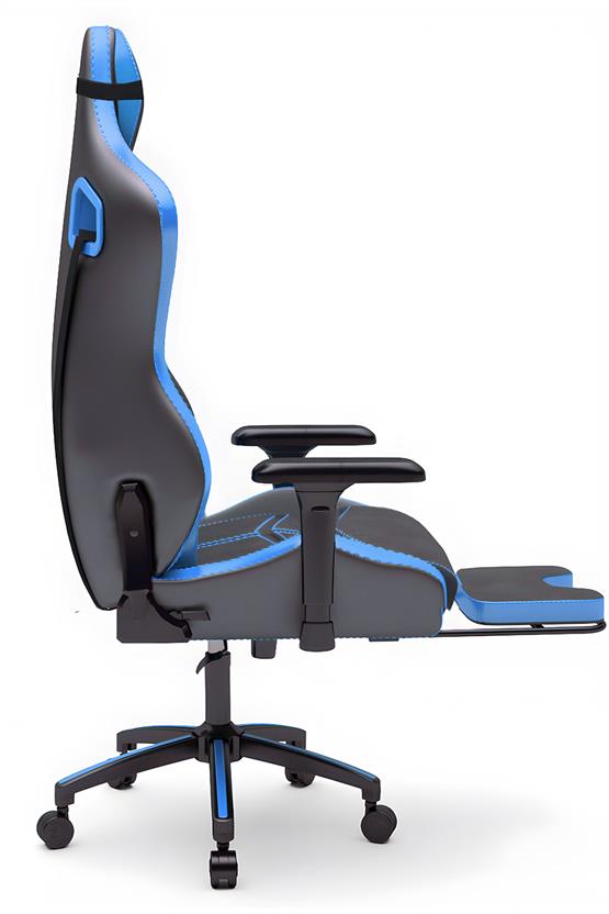 Zio Venom XL Profesyonel Oyuncu Koltuğu - Antrasit / Mavi - Visco Oturak, 4D Kol, Ayak Uzatma