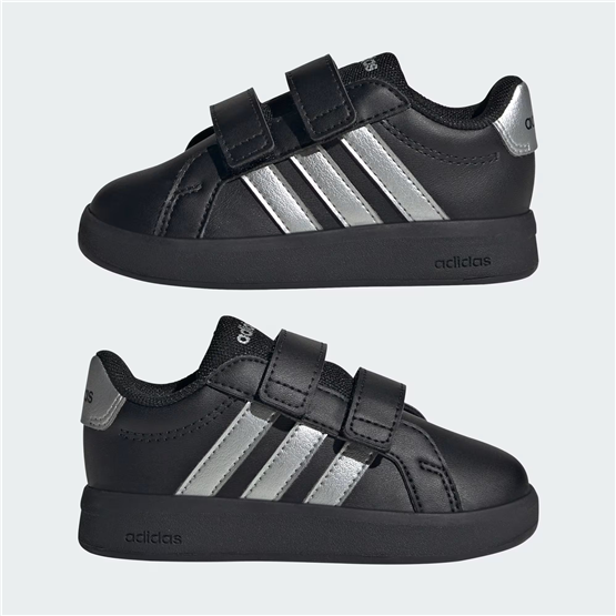 Adıdas Kı7188 Grand Court 3.0 Cf I 10.0009 Cblack/Sılvmt/Cblack Erkek Bebek Spor Ayakkabı