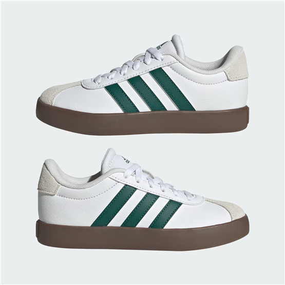 Adıdas Kk2261 Vl Court 3.0 K 27.0783 Ftwwht/Cgreen/Gum5 Fılet Erkek Cocuk Spor Ayakkabı