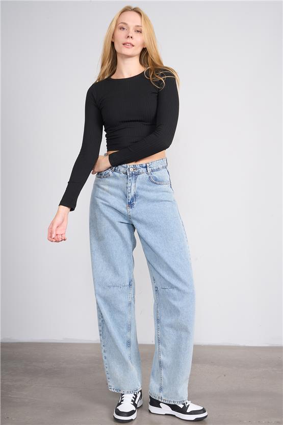 Aksoy K26 608-20 Sıyah Kadın O Yaka Kaskorse Sweat