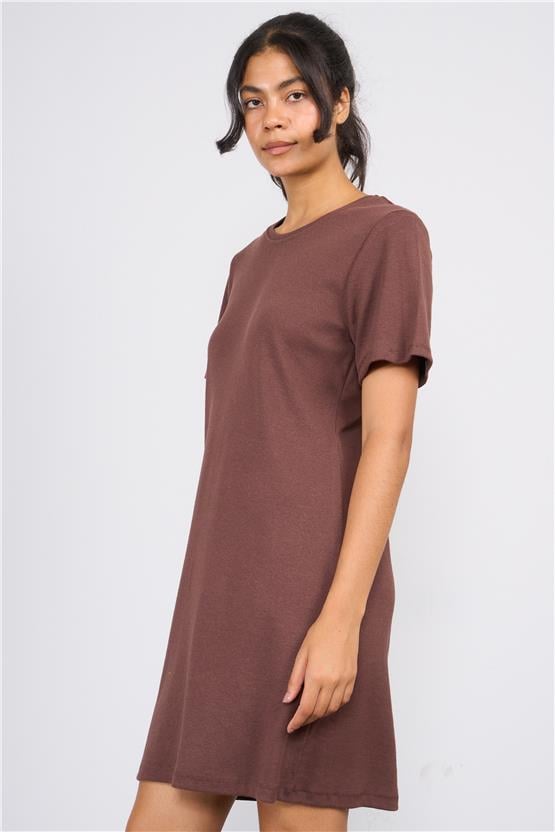 Aksoy Y25 600-06 Kahve Kadın Kaskorse Elbıse