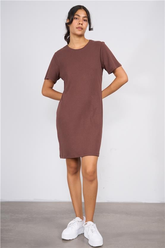 Aksoy Y25 600-06 Kahve Kadın Kaskorse Elbıse