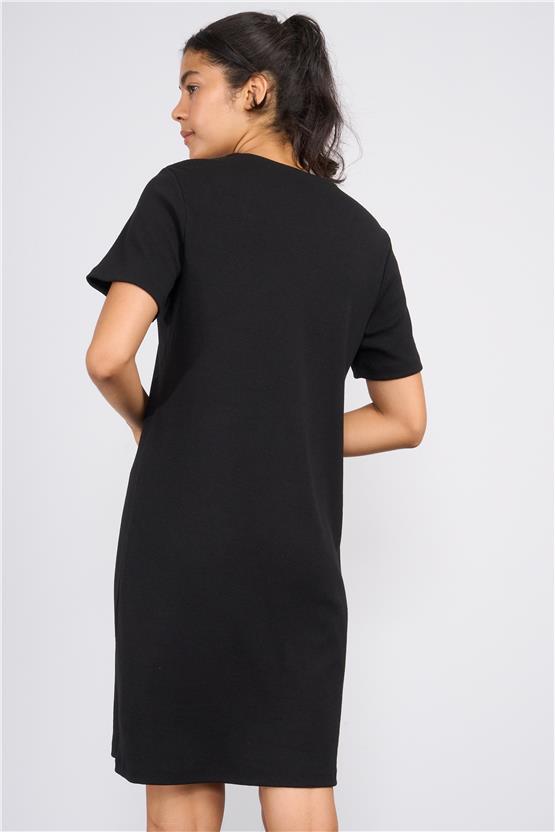 Aksoy Y25 600-06 Sıyah Kadın Kaskorse Elbıse