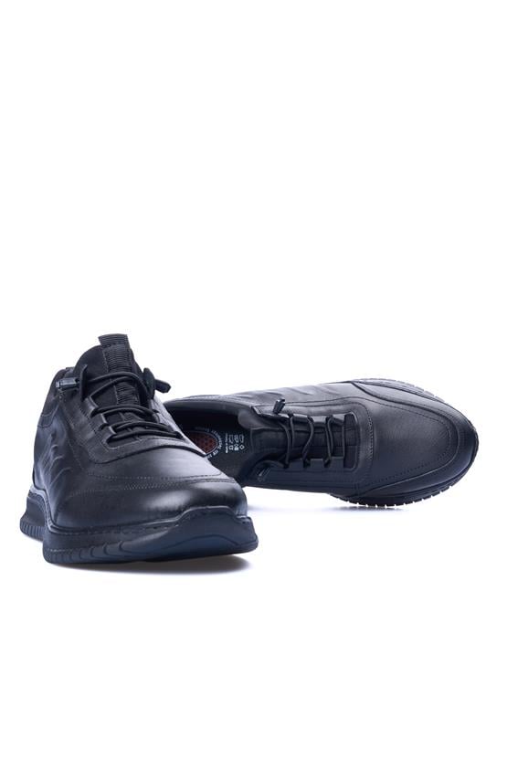 Ali Usta 027 Siyah Erkek Deri Casual Ayakkabı