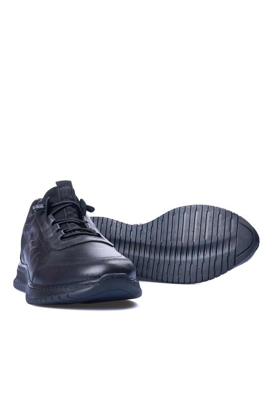 Ali Usta 027 Siyah Erkek Deri Casual Ayakkabı