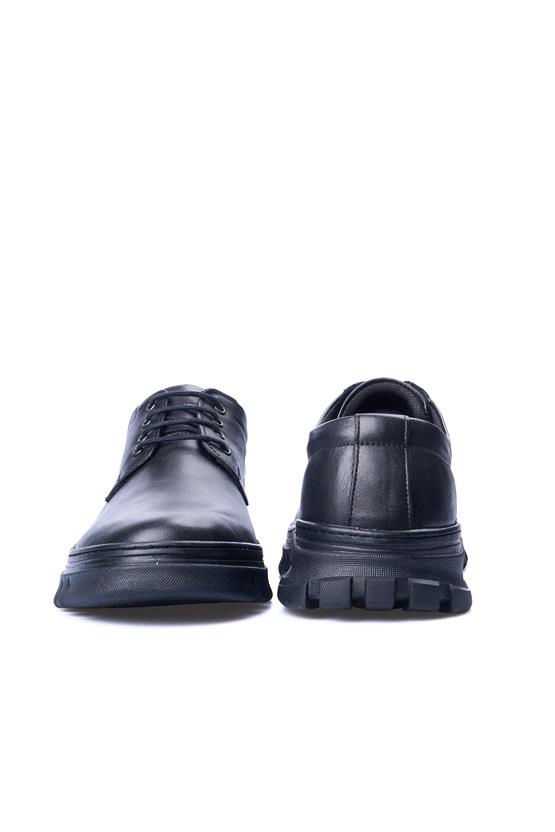 Ali Usta 112 Siyah Erkek Deri Casual Ayakkabı