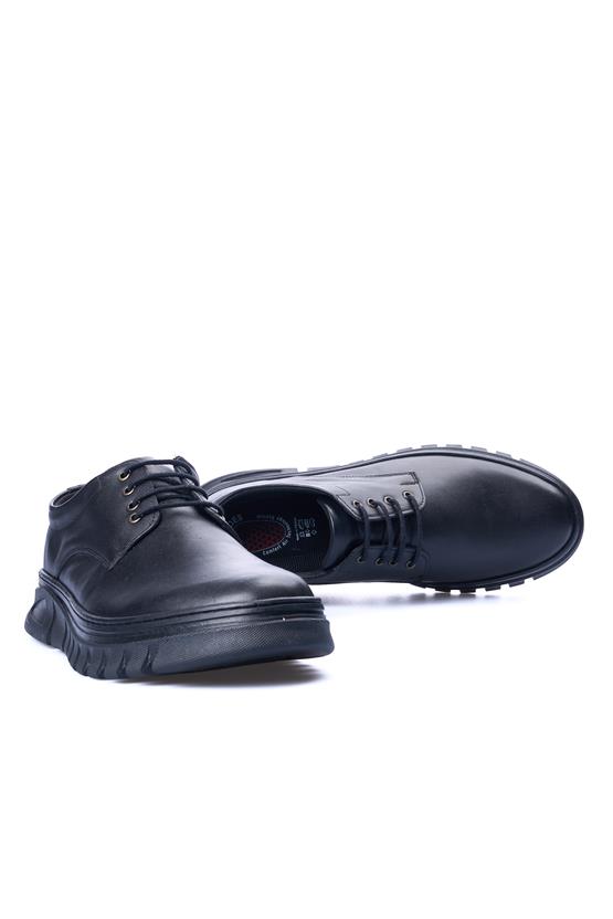 Ali Usta 112 Siyah Erkek Deri Casual Ayakkabı