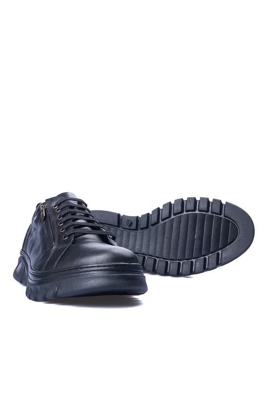 Ali Usta 1990 Siyah Erkek Deri Casual Ayakkabı
