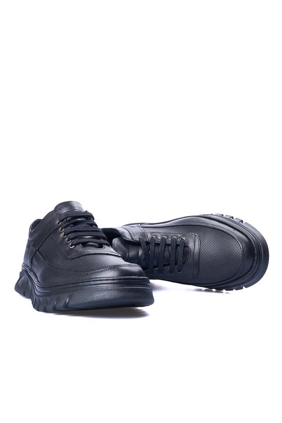Ali Usta 2032B Siyah Erkek Deri Casual Ayakkabı