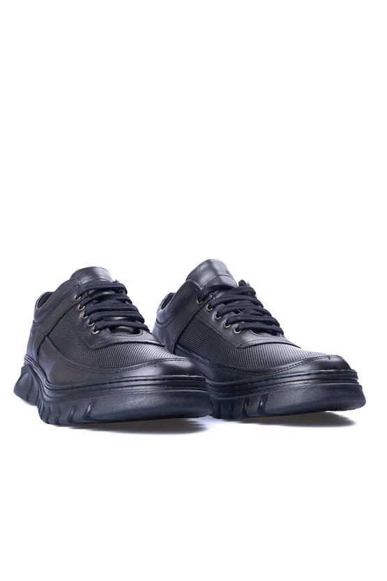 Ali Usta 2032B Siyah Erkek Deri Casual Ayakkabı