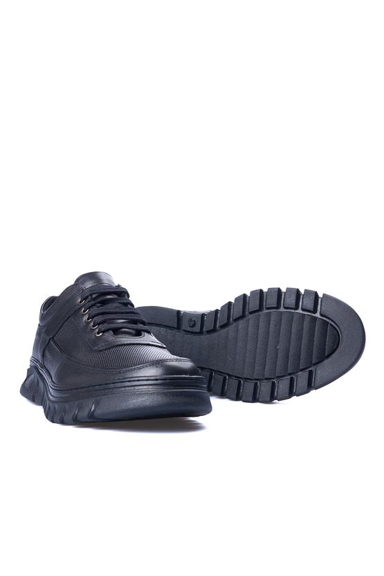 Ali Usta 2032B Siyah Erkek Deri Casual Ayakkabı