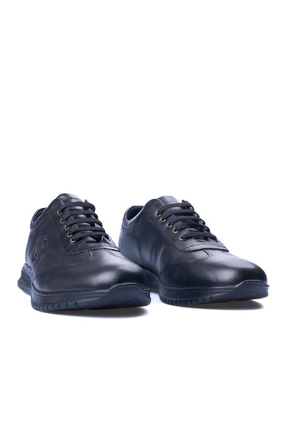 Ali Usta 2034 Siyah Erkek Deri Casual Ayakkabı