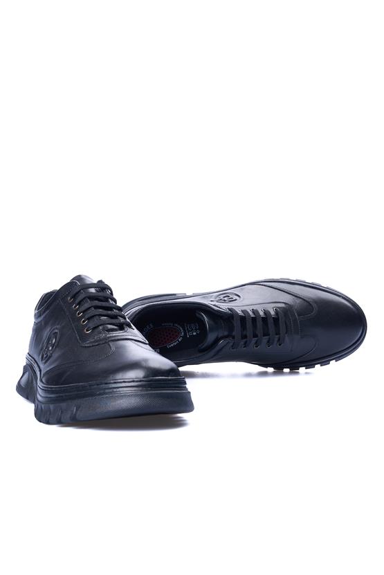 Ali Usta 2037-1 Siyah Erkek Deri Casual Ayakkabı