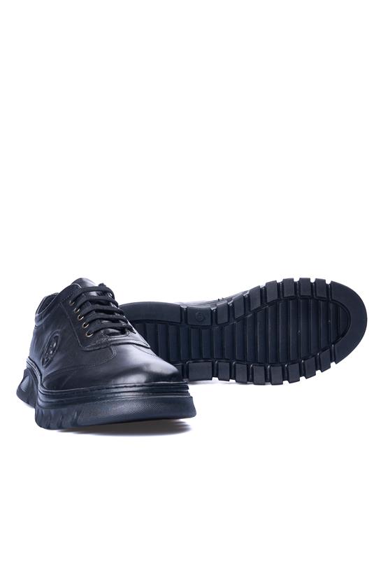 Ali Usta 2037-1 Siyah Erkek Deri Casual Ayakkabı