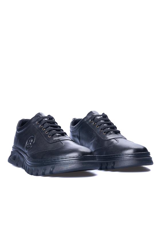 Ali Usta 2037-1 Siyah Erkek Deri Casual Ayakkabı