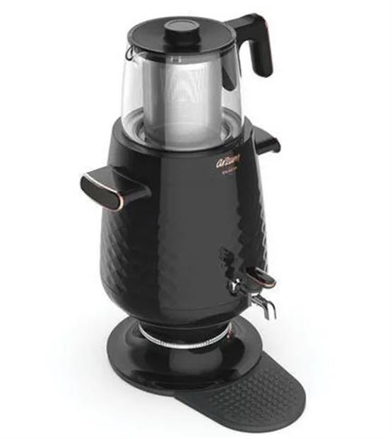 Arzum AR3083 Ehlikeyf Siyah 2200 W Cam Demlikli Semaver