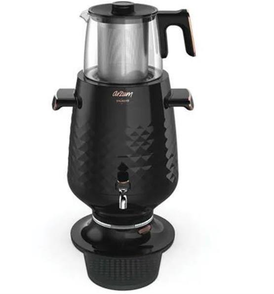 Arzum AR3083 Ehlikeyf Siyah 2200 W Cam Demlikli Semaver