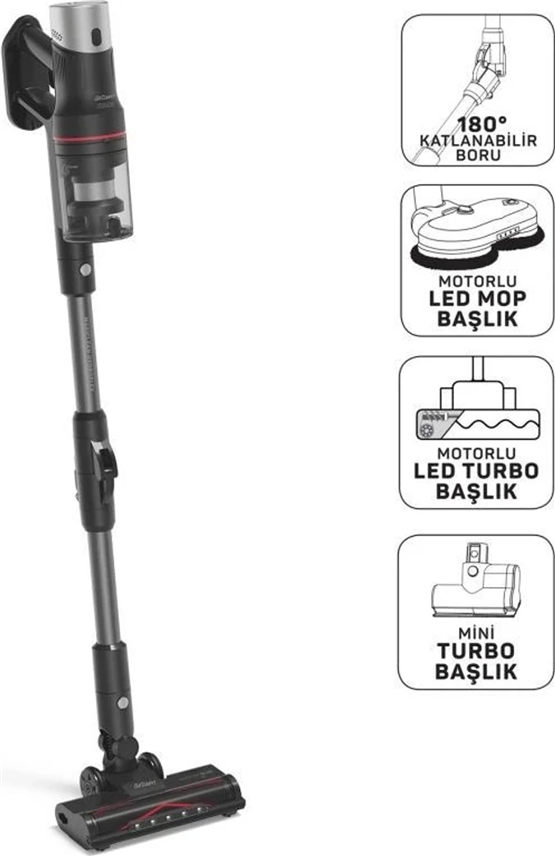 Arzum Ar4210-01 Magıclean Hydroflex Dikey Şarjlı Süpürge Siyah