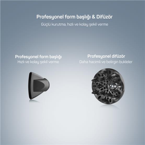 ARZUM AR5047 PROFON NEO PROFESYONEL SAC KURUTMA MAKINESI SIYAH