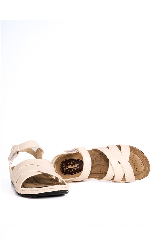 Avox 452 Bej Kadın Sandalet