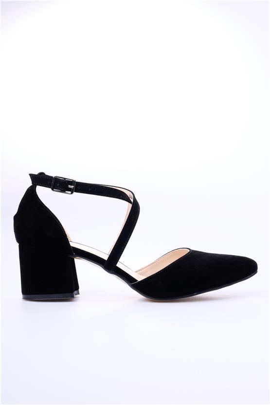 Ayakdaş A10 Siyah Süet Kadın Ayakkabı