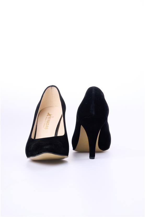 Ayakdaş S01 Siyah Süet Kadın Ayakkabı