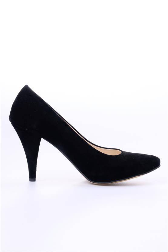 Ayakdaş S01 Siyah Süet Kadın Ayakkabı