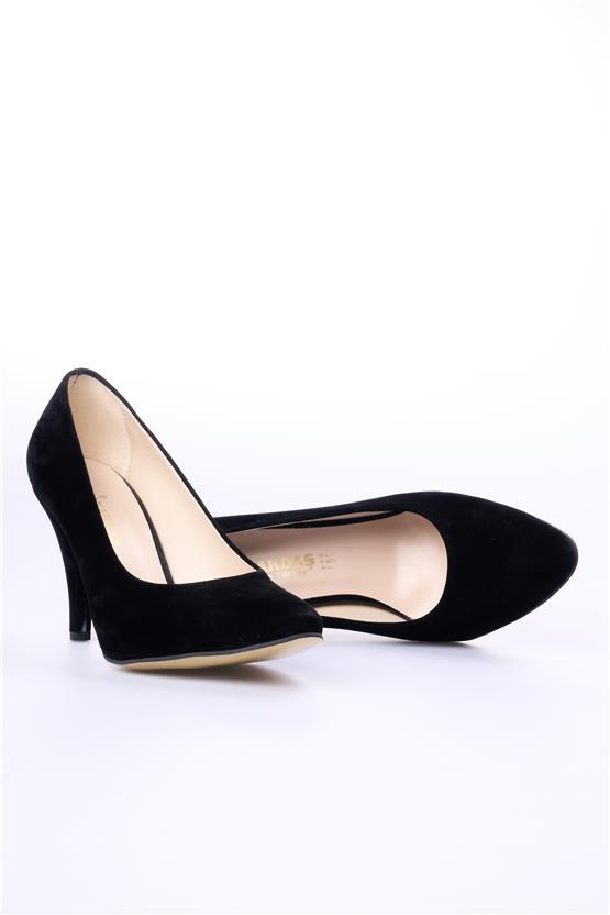 Ayakdaş S01 Siyah Süet Kadın Ayakkabı