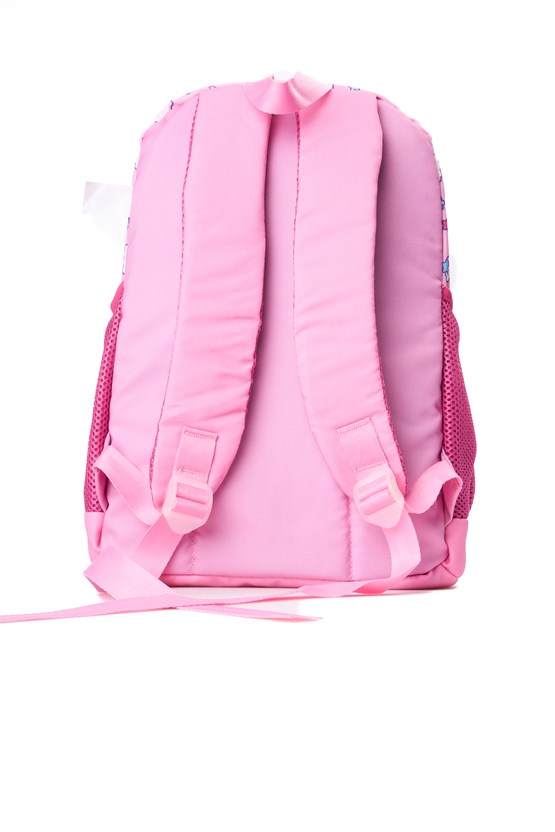 B&D SCHOOL RAINBOW CIFT GOZLU SIRT CANTASI PEMBE