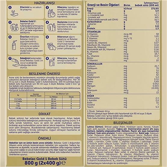 Bebelac Gold 1 800 Gr Vitamin Prebiyotik