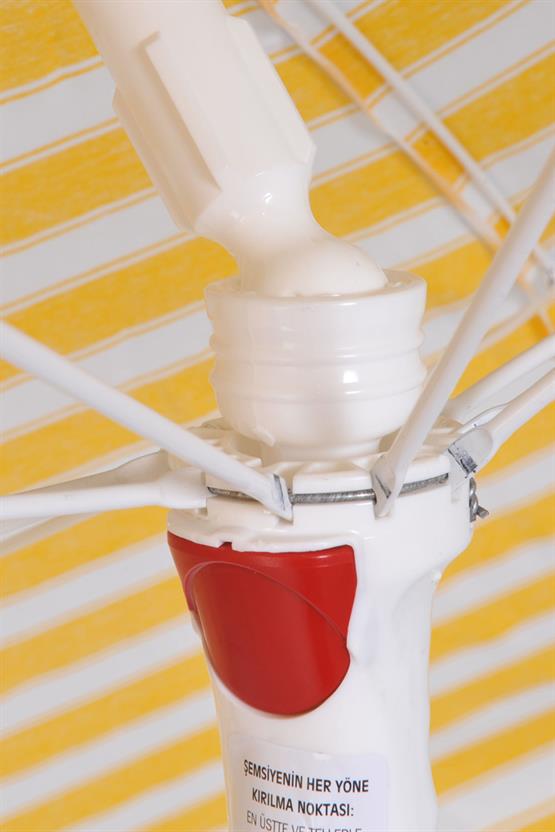 Belde Sarı-Beyaz Delüks Şemsiye Ø200 - 7712