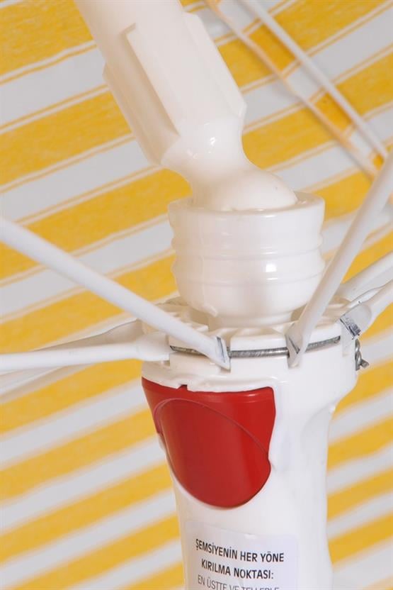 Belde Şemsiye Sarı-Beyaz Akrilik Ø200 - 9714