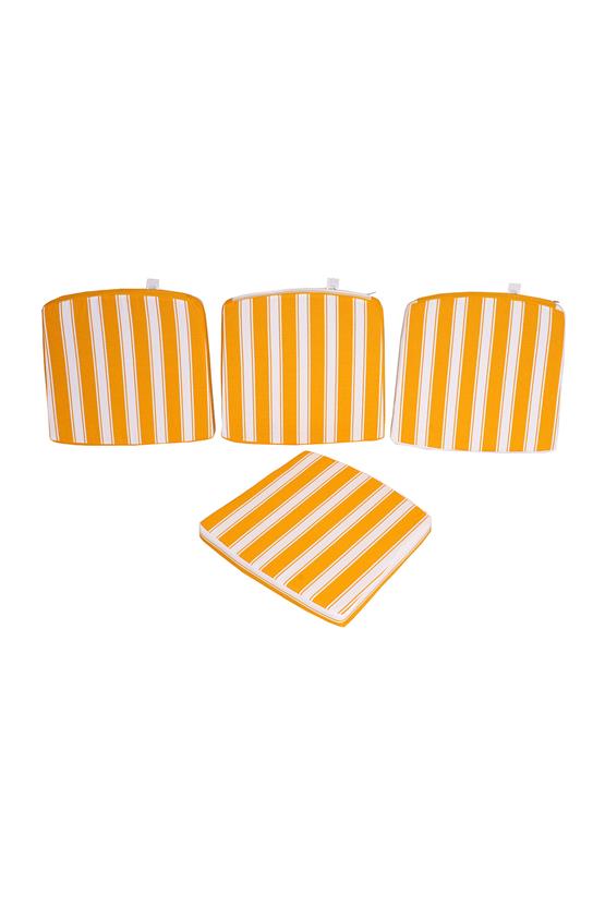 Belde Specıal  4lü  Alt Fermuarlı Minder Sarı/Beyaz - 3336