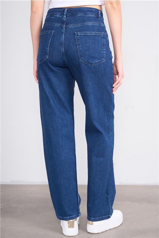 Bıg Lesson K26 6103 Acık Mavı Kadın Klasık Kot Pantolon 38-46