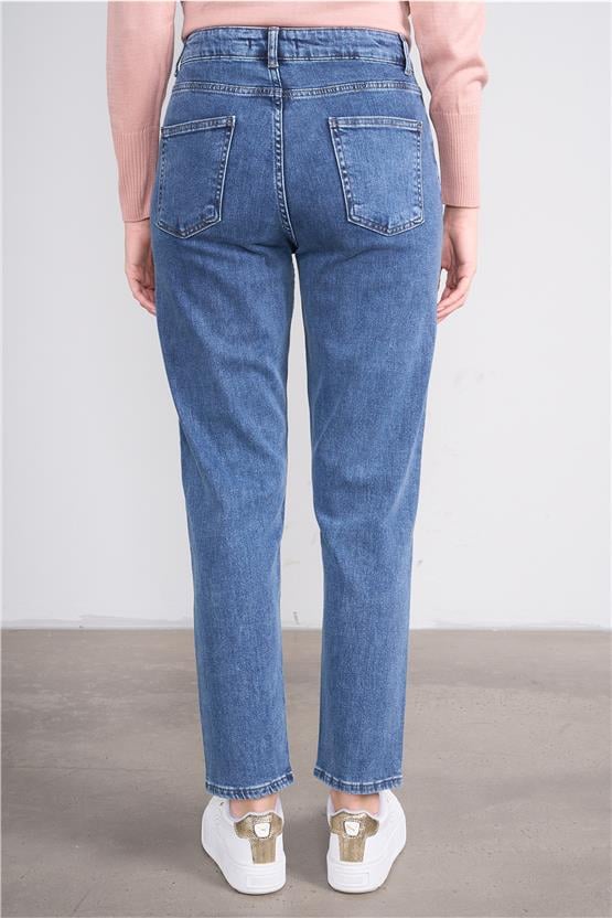 Bıg Lesson K26 6103 Acık Mavı Kadın Klasık Kot Pantolon 38-46