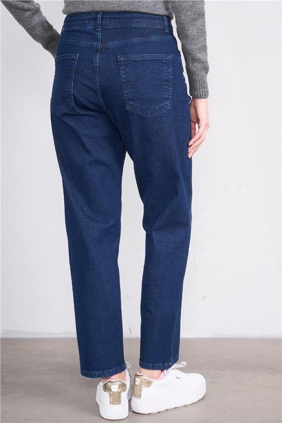 Bıg Lesson K26 6103 Lacıvert Kadın Klasık Kot Pantolon 38-46