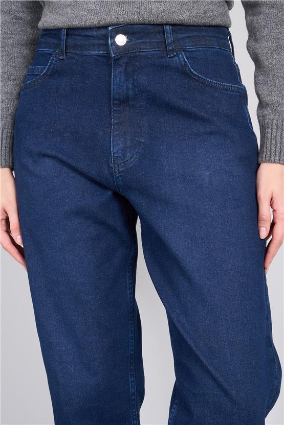 Bıg Lesson K26 6103 Lacıvert Kadın Klasık Kot Pantolon 38-46