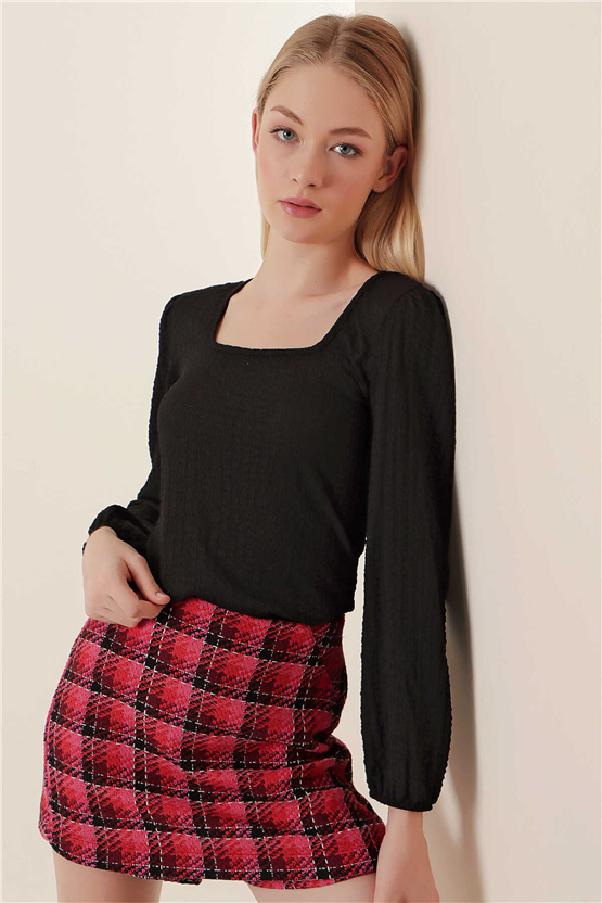 Bigdart 0442 Siyah Kadın Bluz