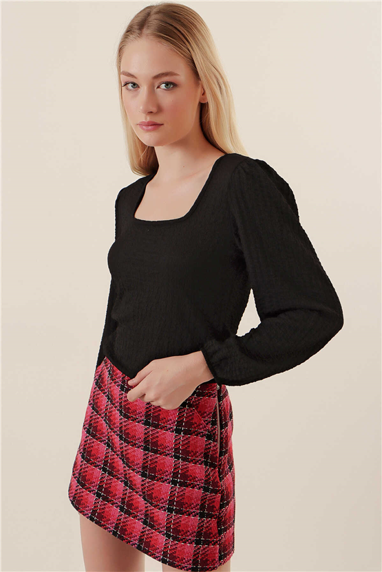 Bigdart 0442 Siyah Kadın Bluz