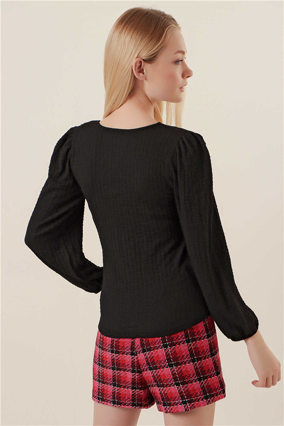 Bigdart 0442 Siyah Kadın Bluz