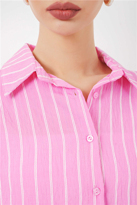 Bigdart 0721 Pembe Kadın Gömlek