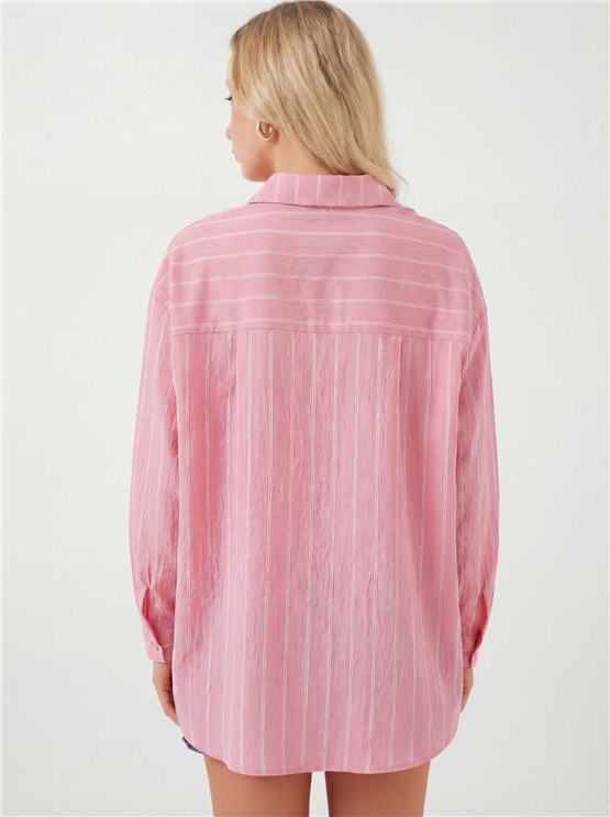 Bigdart 0721 Pembe Kadın Gömlek