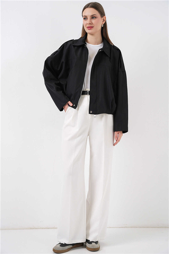 Bigdart 0732 Siyah Kadın Bomber Trenc 36-42
