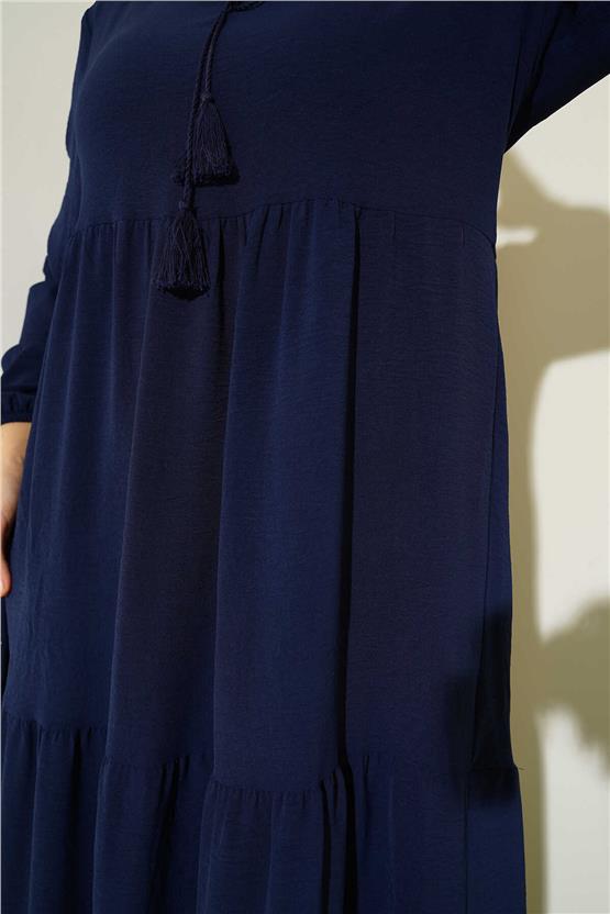 Bigdart 1627 Lacivert Kadın Ayrobin Elbise