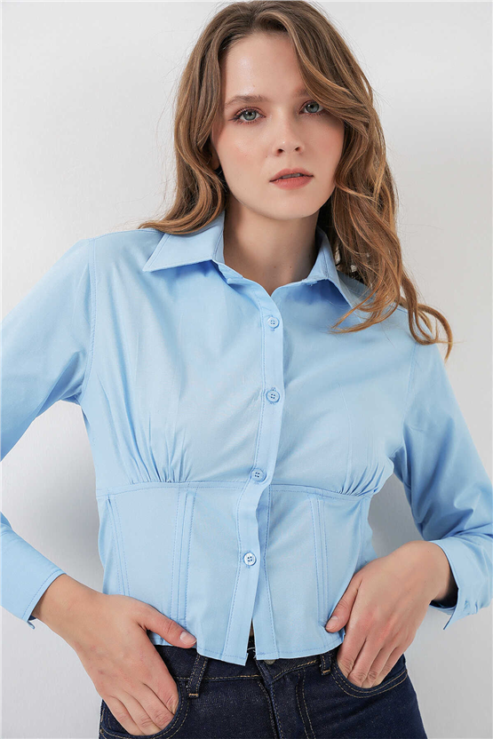 Bigdart 20231 Mavi Kadın Gömlek